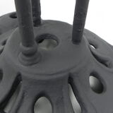 Steel bistro table on cast iron base