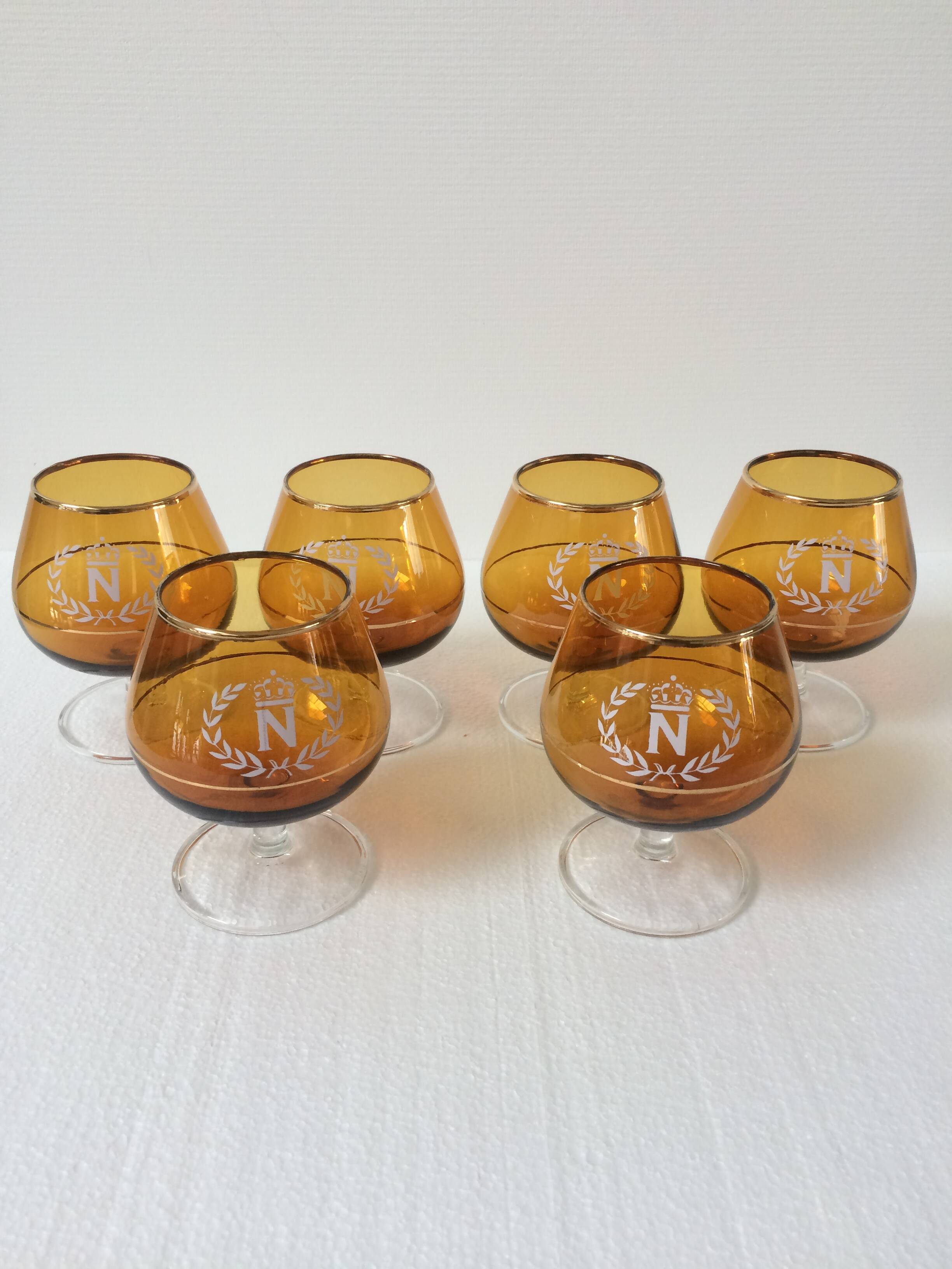 Series of 6 amber Napoleon errors