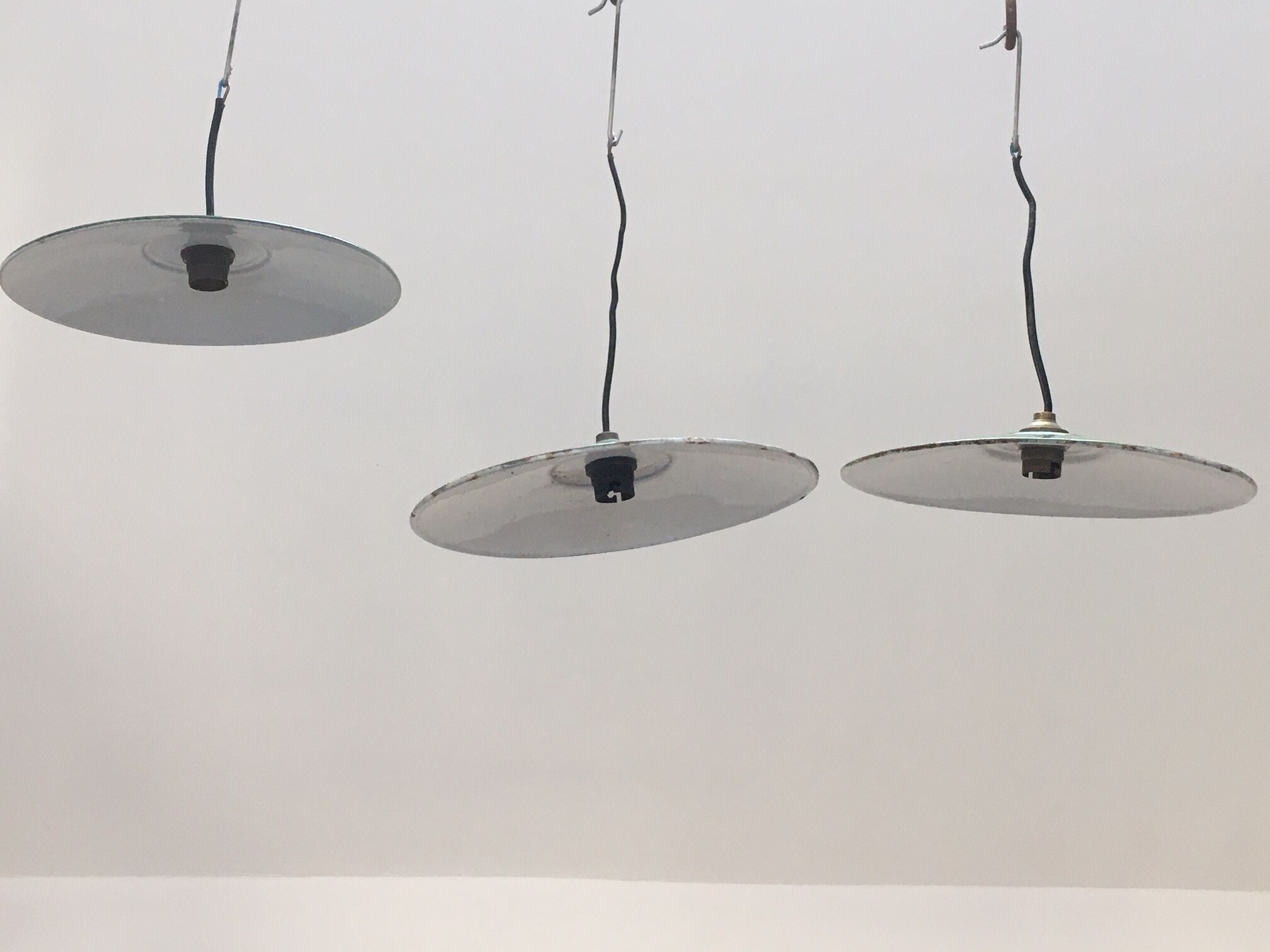 Lot de 3 suspensions plafonnier industriel