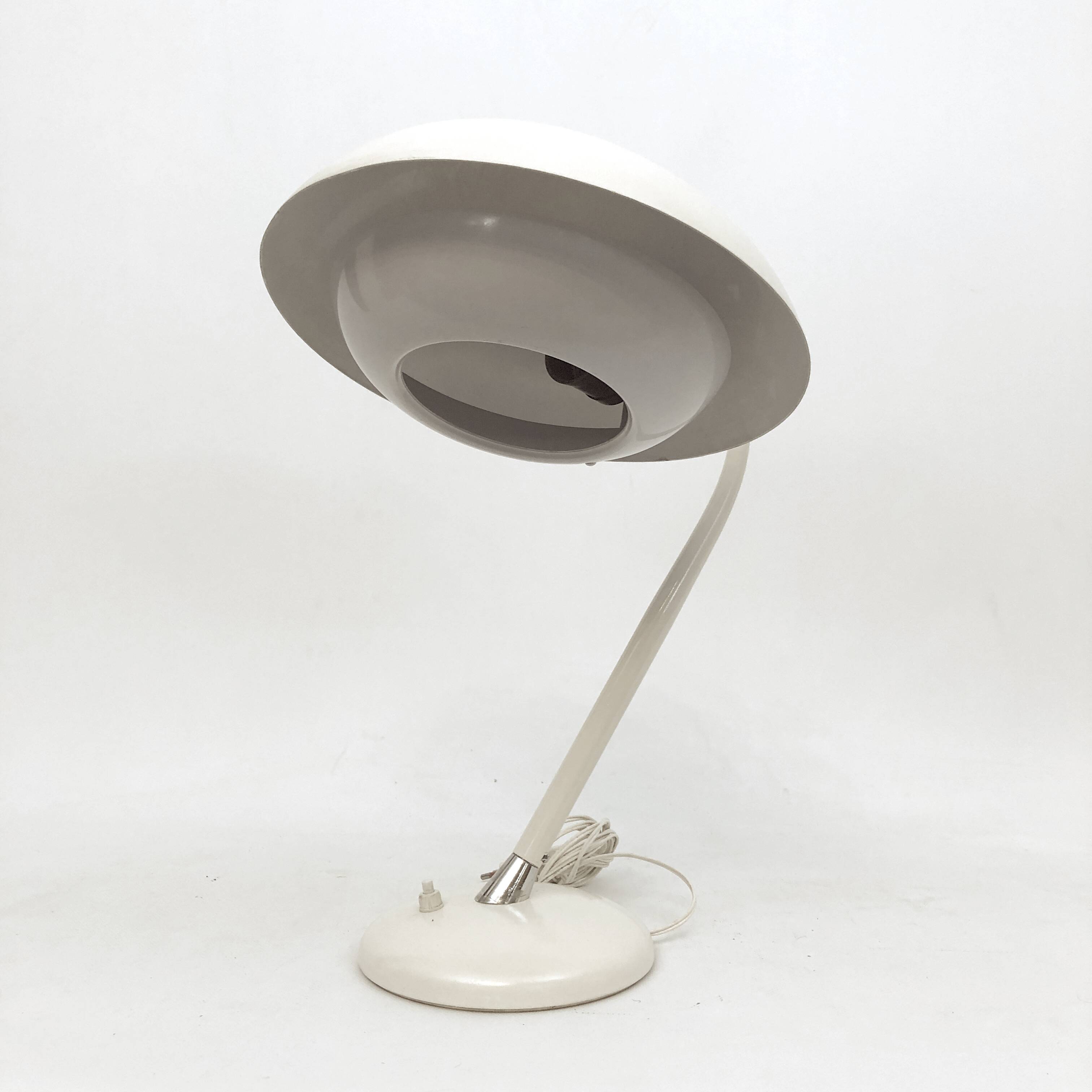 Lampe de table blanche italienne, Stilnovo années 1950