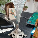 Footed vase in regula and molded glass