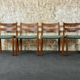 4 chaises en teck Niels O. Möller pour J.L. Moller’s 60