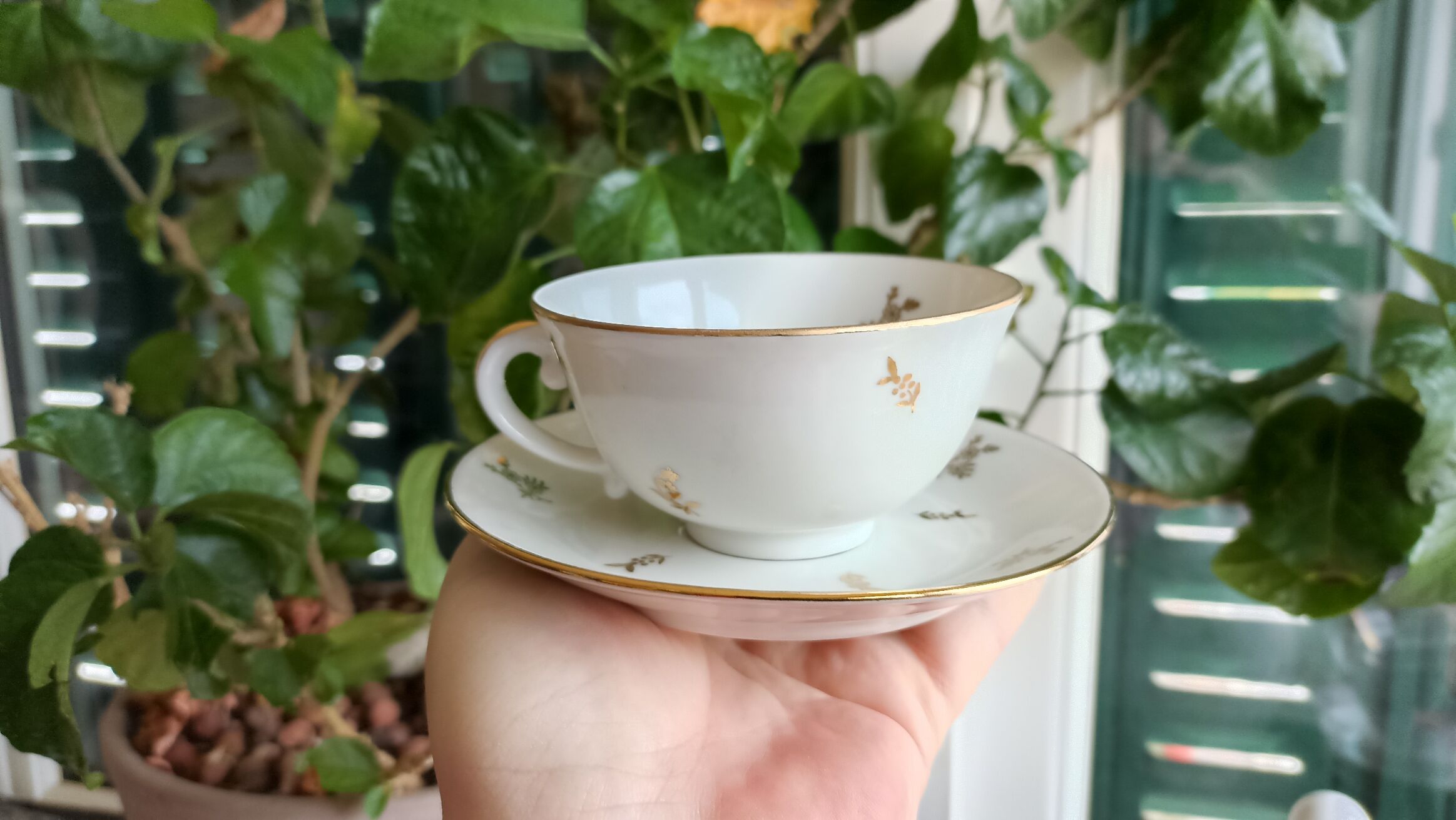 Foëcy porcelain coffee set - SFP - White and gold