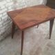 Table pieds compas en chêne années 50