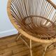 Fauteuil corbeille en rotin vintage
