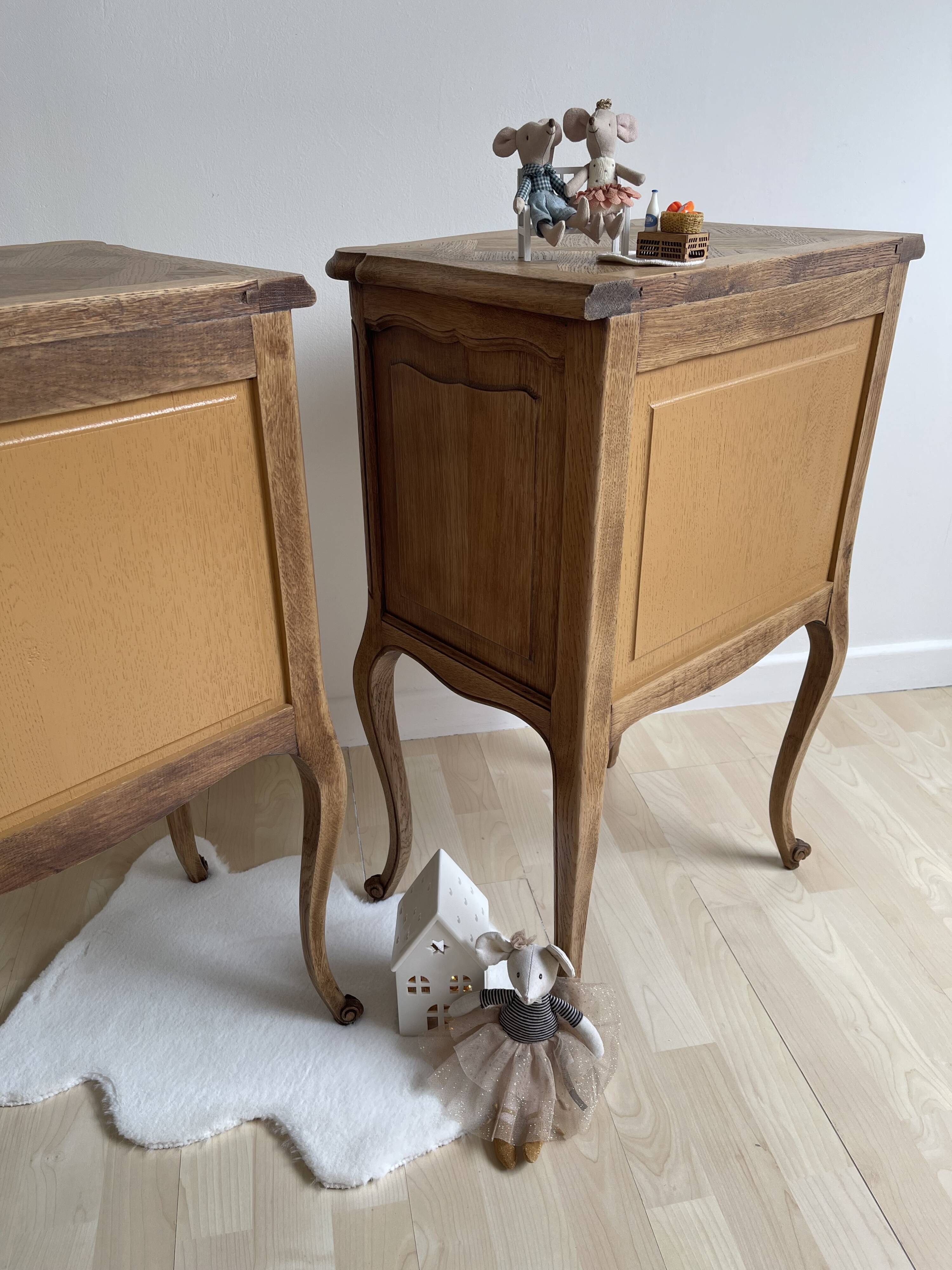 Wooden bedside tables