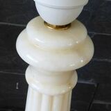 Set of 2 off-white alabaster lamp bases