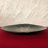Decorative plate the enamels of Longwy "Menure Lyre"