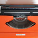 Portable typewriter, functional, Underwood 130, red