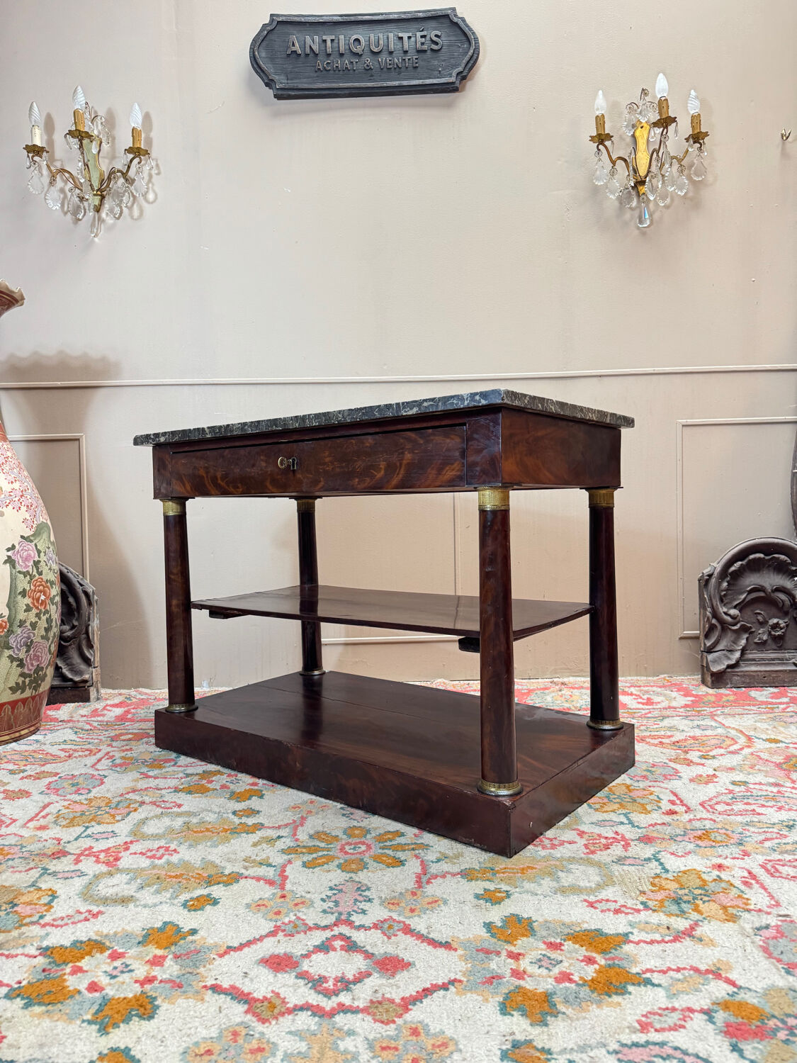 Console en acajou d’époque empire xix eme siècle