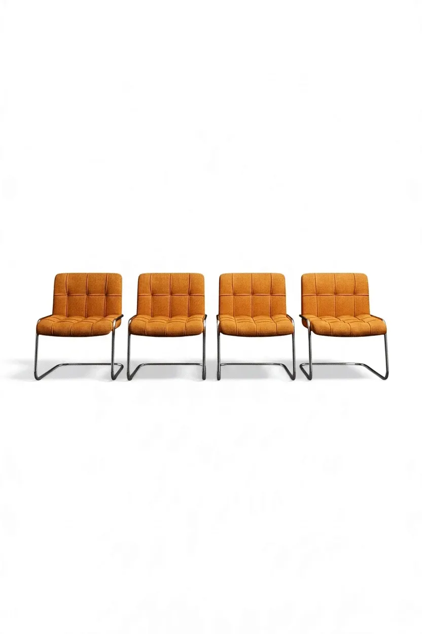 Yves Christin, 4 chairs model Storm, 1970s