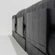 De Sede DS 88 modular sofa black leather patchwork Switzerland 1970s