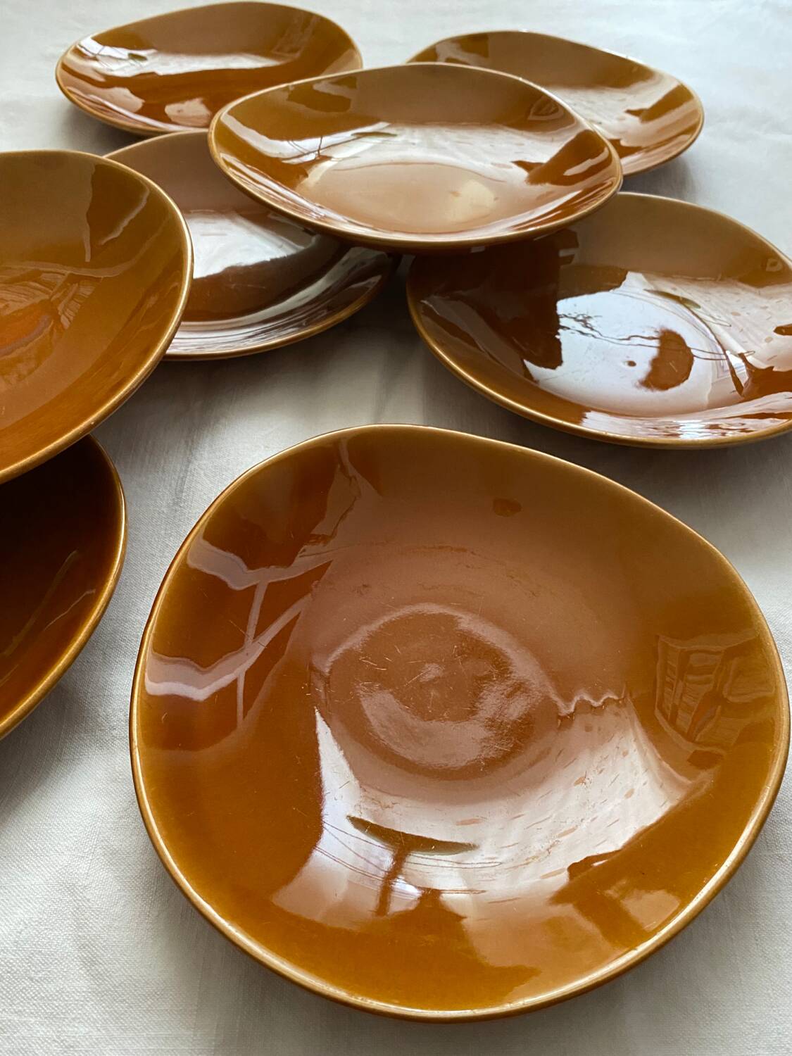 8 free-form cap plates, Niderviller