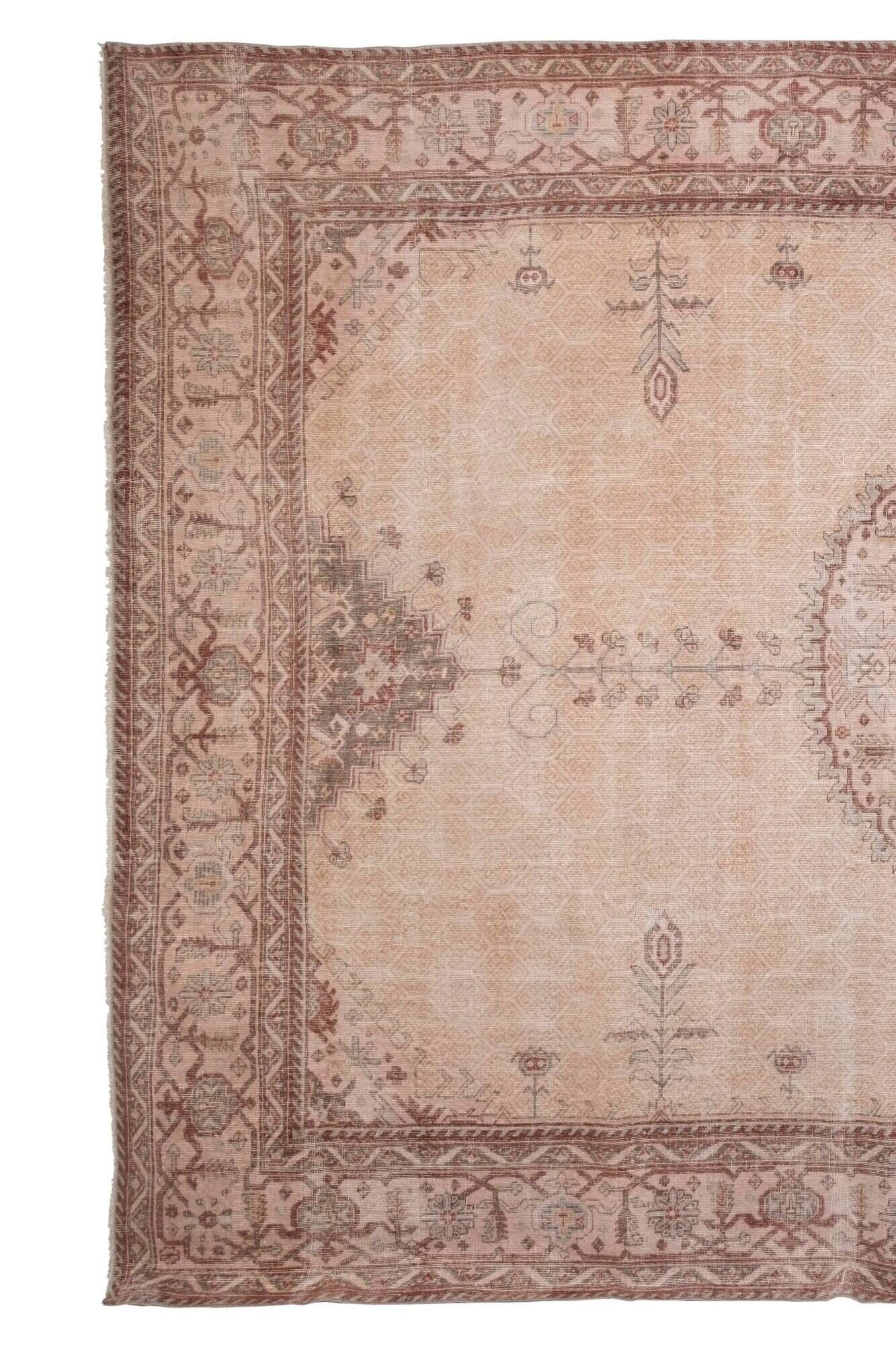 Vintage Turkish Oushak rug 298x450 cm