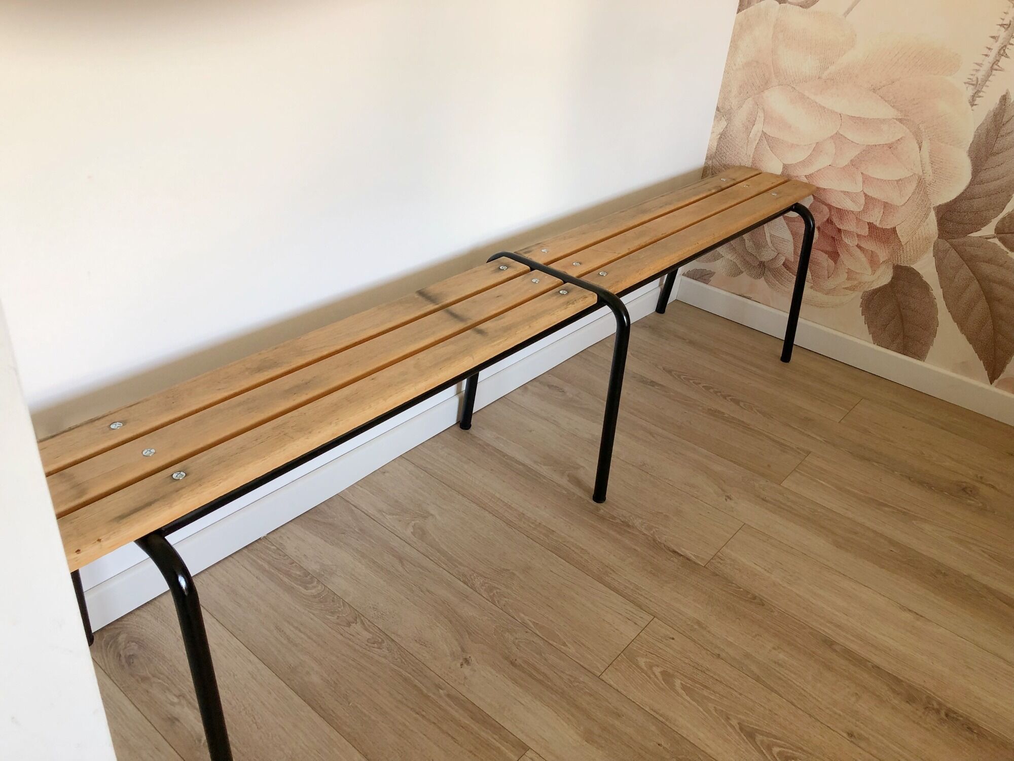 Former school bench from the 60s, adult model
