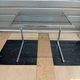 Table d'appoint verre et chrome vintage