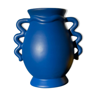 Vase bleu mat noite azul