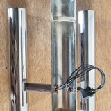 Double chrome wall lamp, Gaetano Sciolari, vintage, 70s