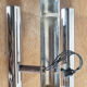 Double chrome wall lamp, Gaetano Sciolari, vintage, 70s