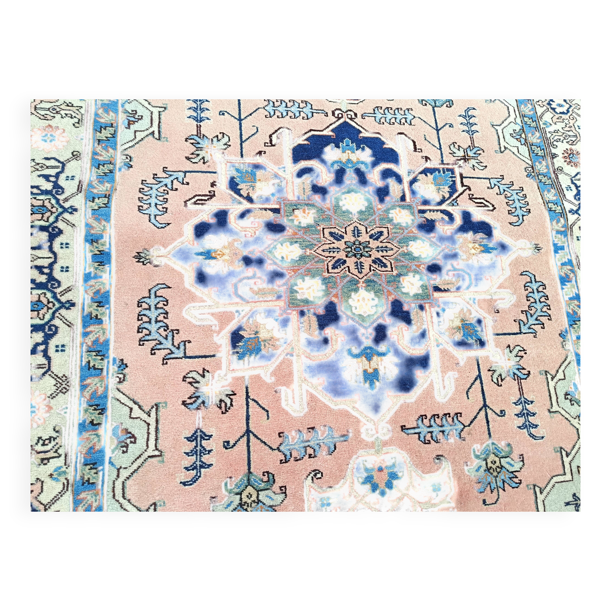 Antique handmade oriental rug.