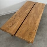 Solid elm wood coffee table 60s