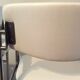 Ensemble de 6 chaises cuir blanc chrome vintage 70/80