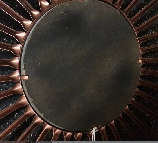 Mirror Chaty Vallauris witch's eye Fleche vintage Copper