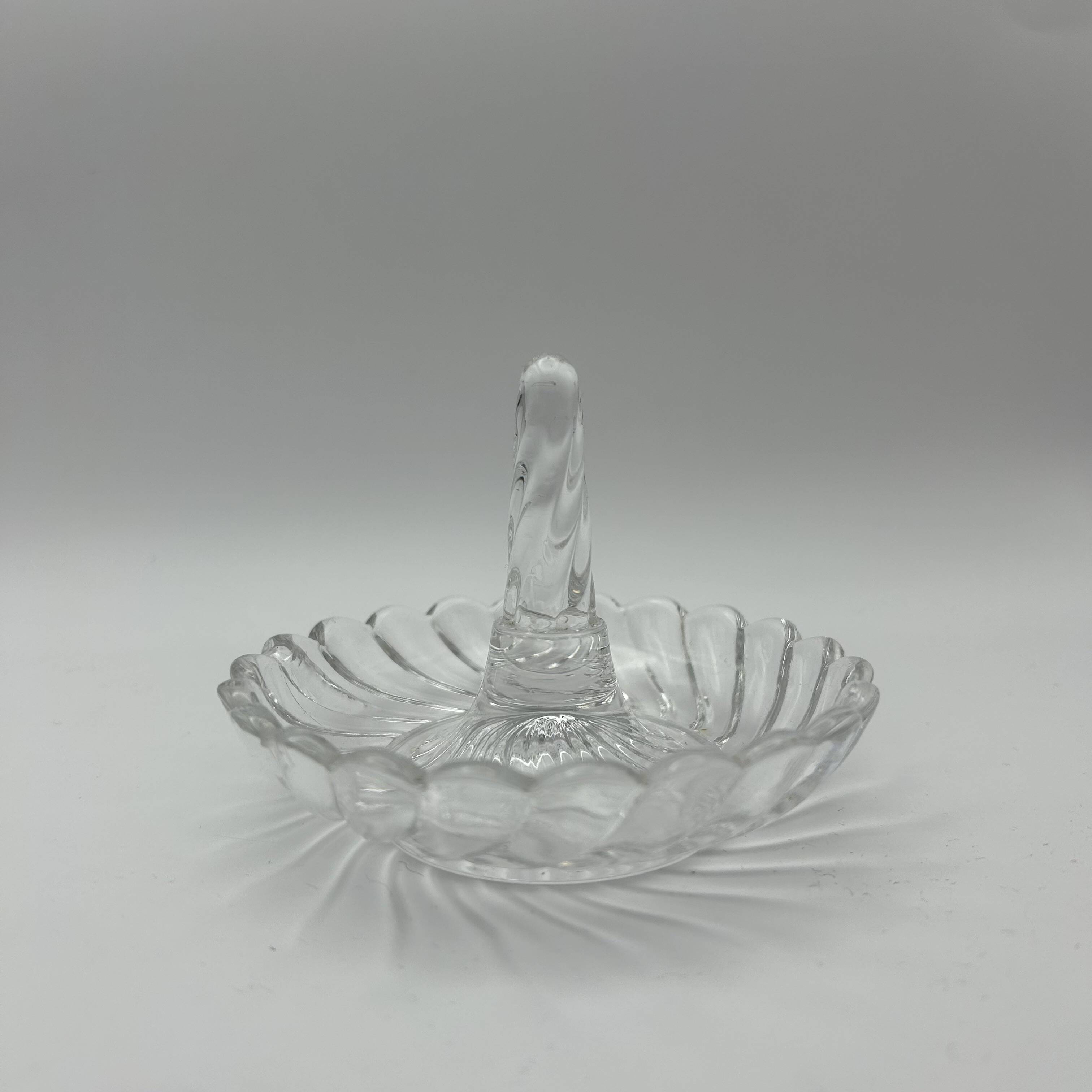Baccarat crystal bamboo model ring tidy signed