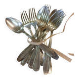 Set of 10 antique silver-plated cutlery