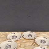 6 dessert plates faïence de St-Amand