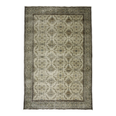 Grand tapis Oushak vintage à motifs orientaux – Laine 100 % – 320 × 210 cm