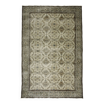Grand Tapis Oushak Vintage à Motifs Orientaux – Laine 100 % – 320 × 210 cm