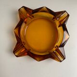Orange smoked glass ashtray