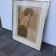 Lithographie originale signée, jeune femme au collier, Jean-Pierre Cassigneul