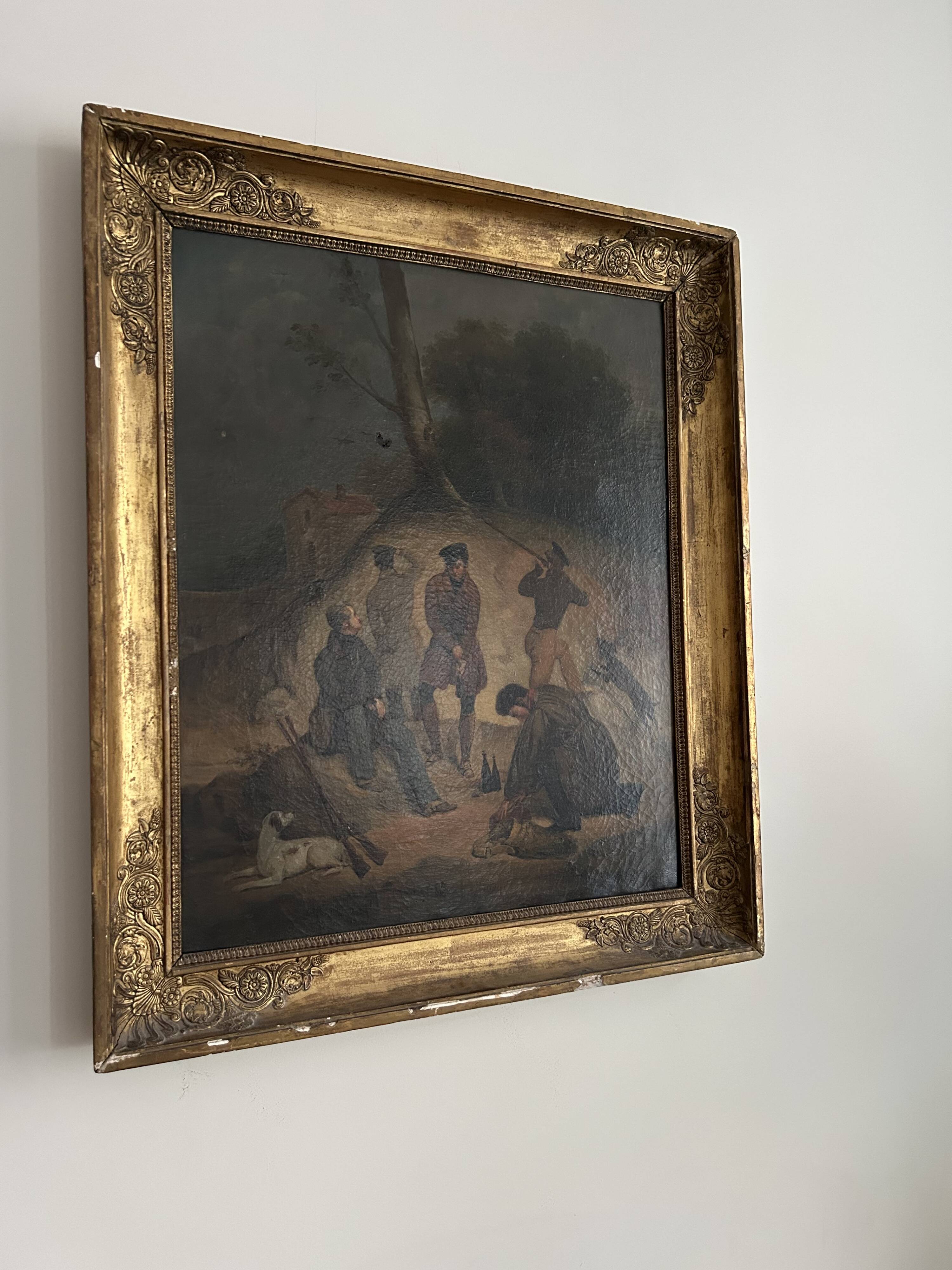 Tableau ancien classique, Scène de chasse