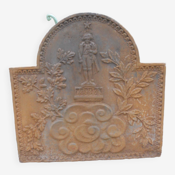 Cast iron Napoleon I fireplace plate