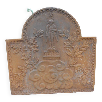 Cast iron Napoleon I fireplace plate