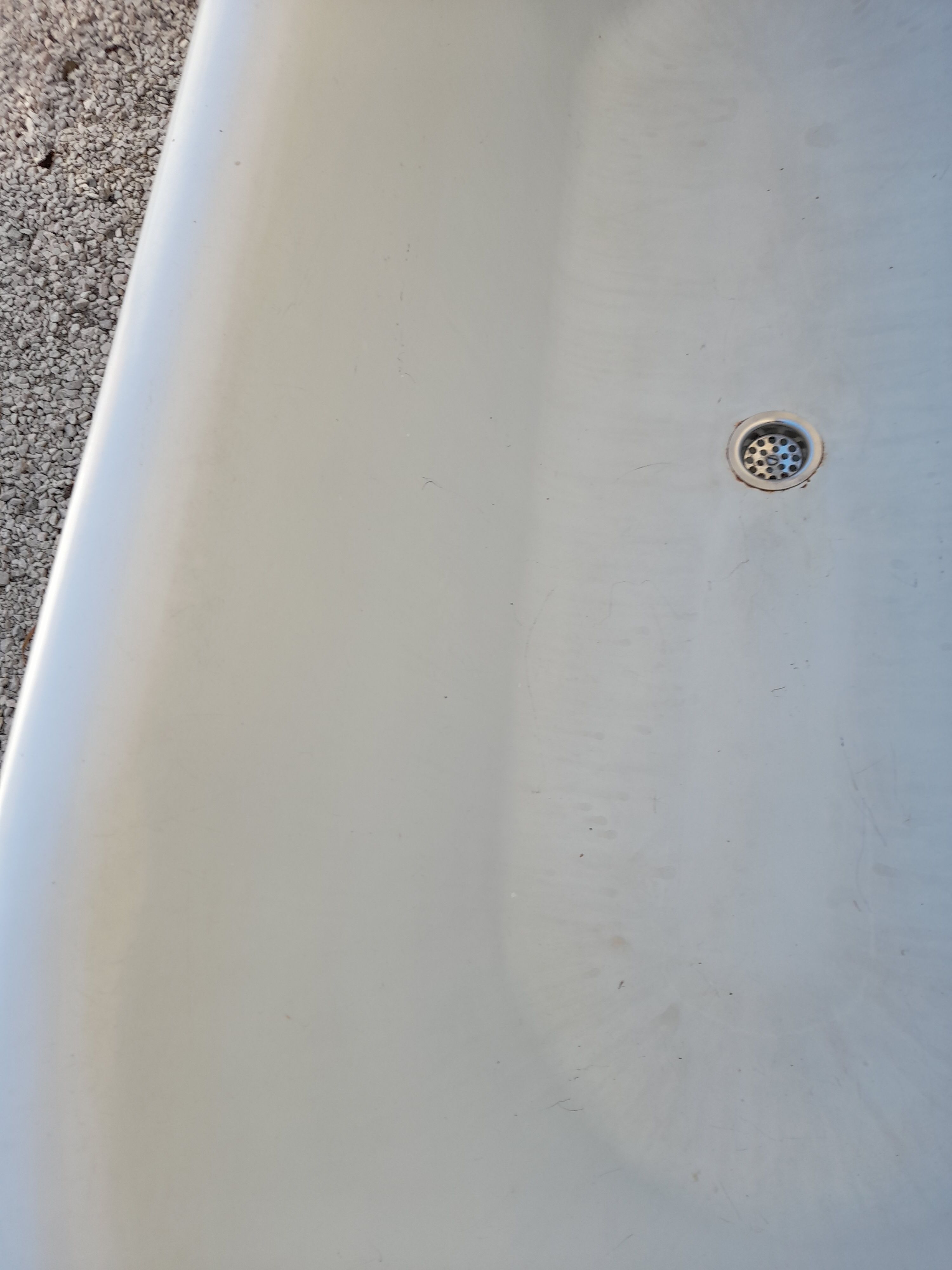 Old enamelled cast bath 19th