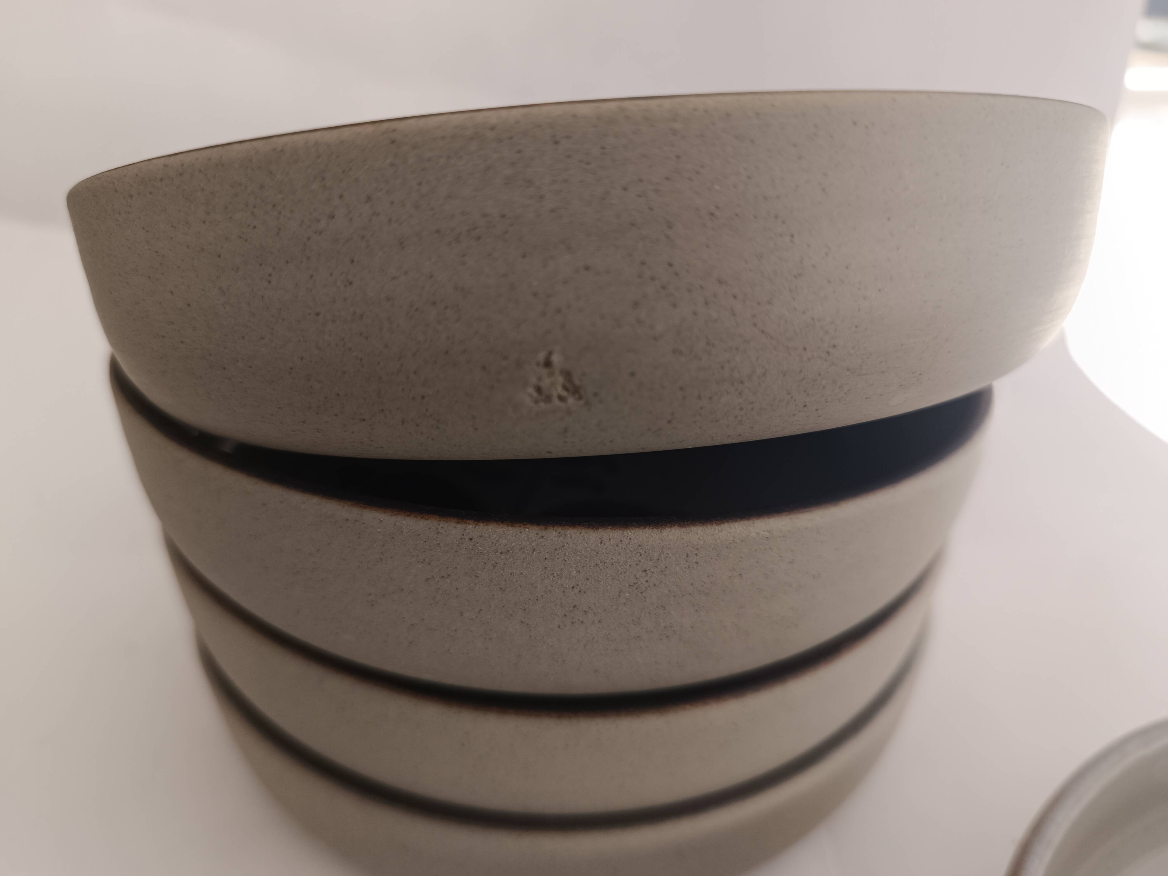 Deep plates in Arnon stoneware