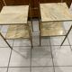 Pair of vintage marble and brass end tables 1970s