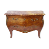 Dresser style Louis XV marble pink and bronze