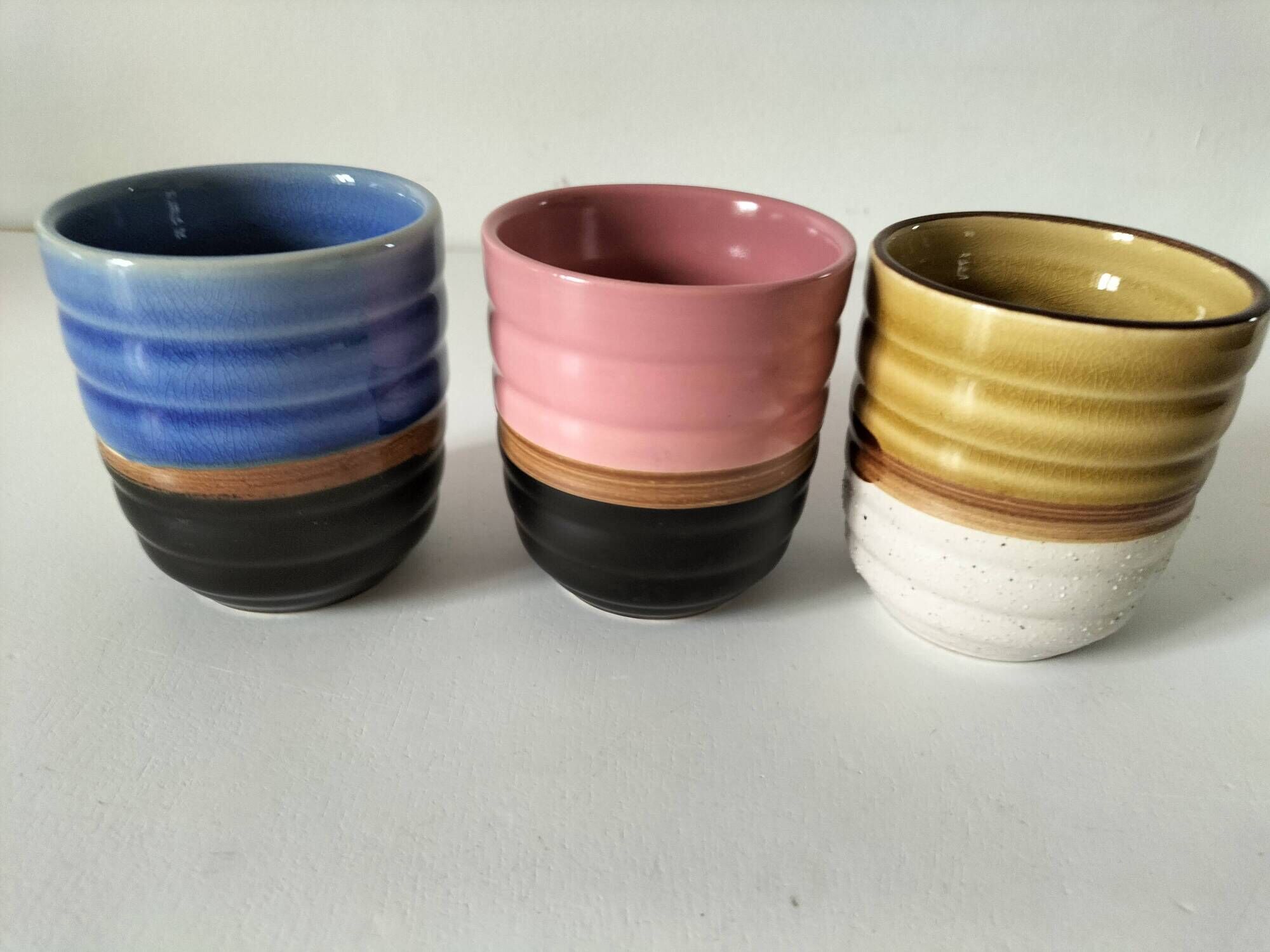 Ceramic cup trio