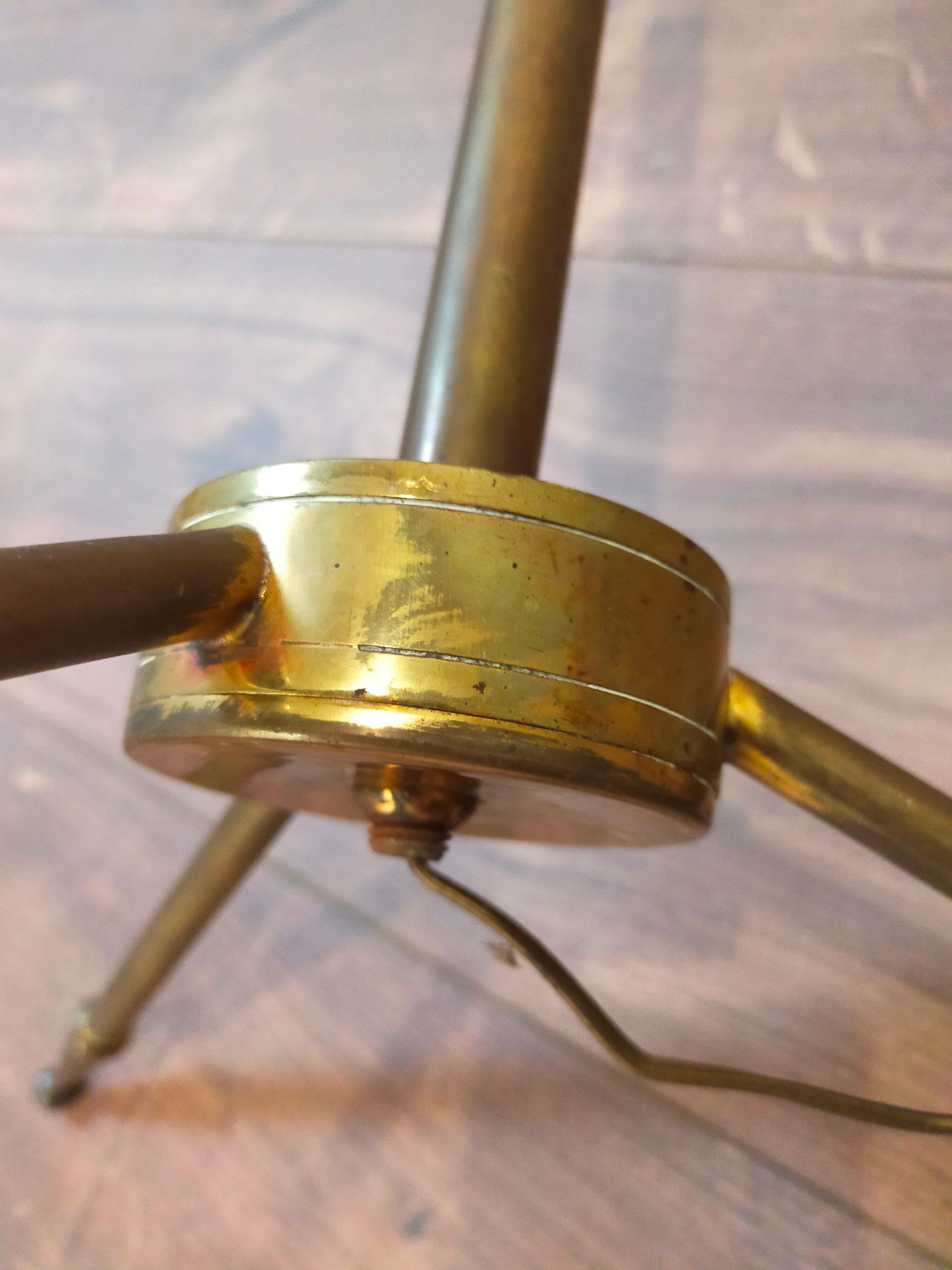 Lampadaire vintage en laiton