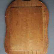 Miroir anthroposophique en bois du milieu du siècle, années 1950