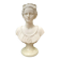 Alabaster bust of a woman signed Arnaldo Giannelli dated 1980.