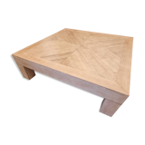 Large Roche Bobois oak coffee table