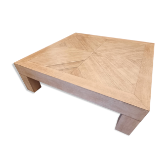 Large Roche Bobois oak coffee table