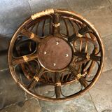 Swivel rattan armchair