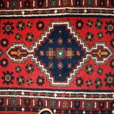Tapis Vintage Hamadan en Laine (74cm x 140cm), Années 1970, Élégance Tradit