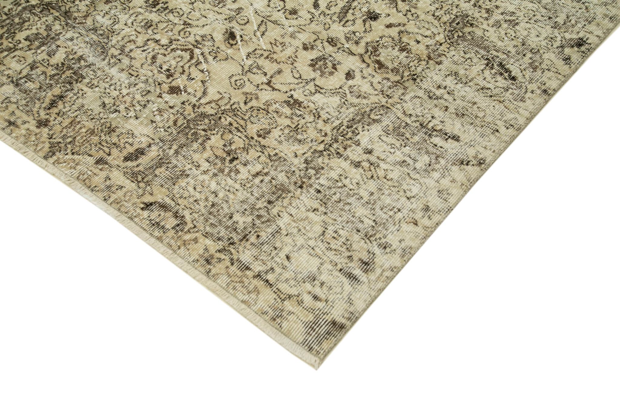 Hand-knotted antique turkish beige carpet 202 cm x 312 cm